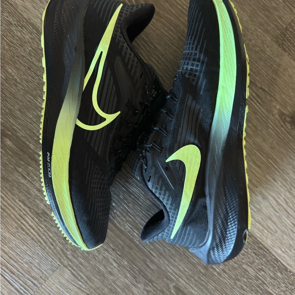 Nike Black and Lime Athletic Sneakers